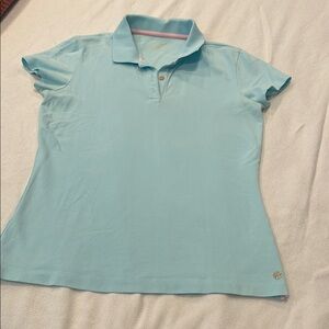 Lilly Pulitzer Blue Fitted Polo Shirt